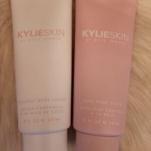 KYLIE SKIN Rose Body Scrub & Coconut Body Lotion